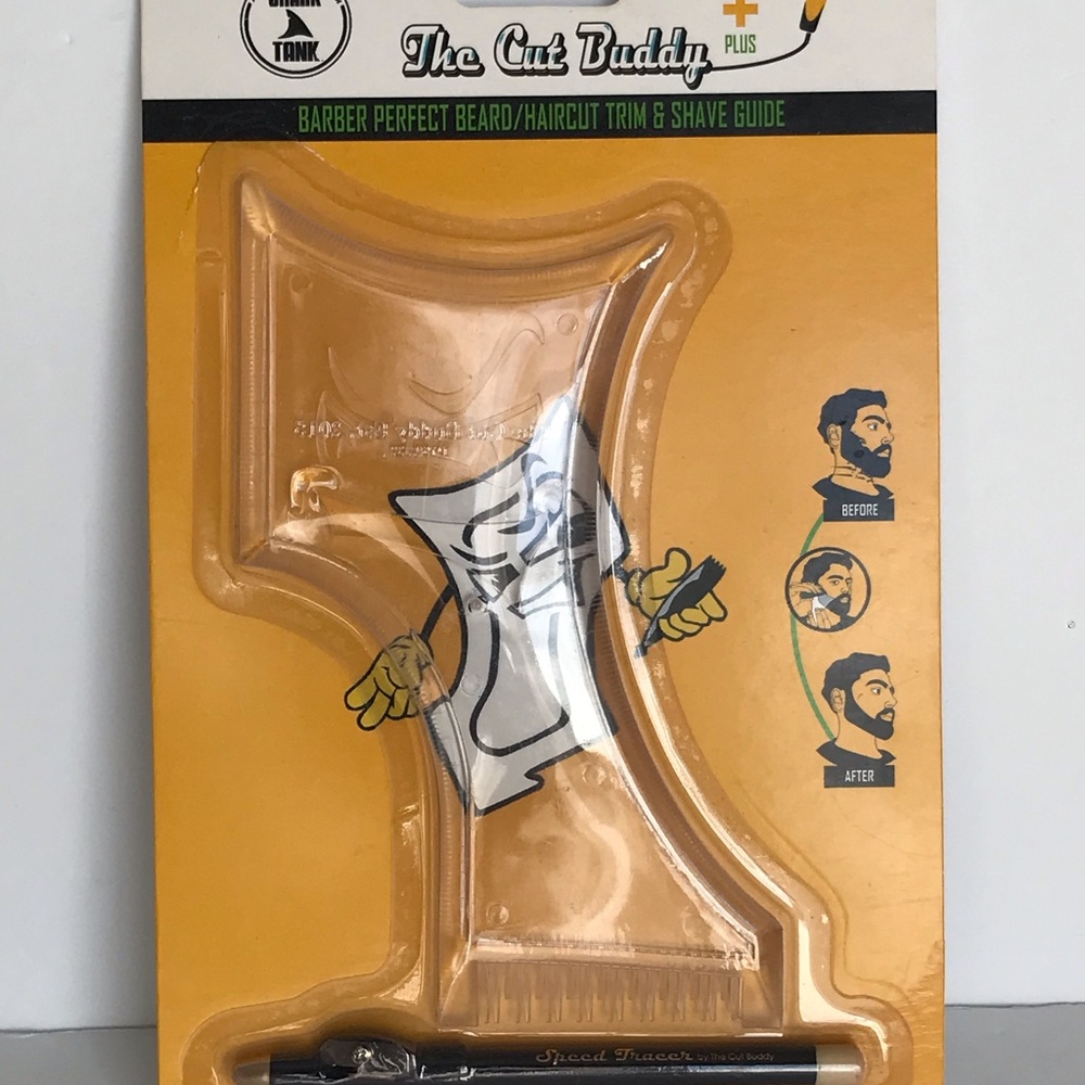 Shark Tank The Cut Buddy Plus Barber Perfect Beard Haircut Trim & Shave Guide